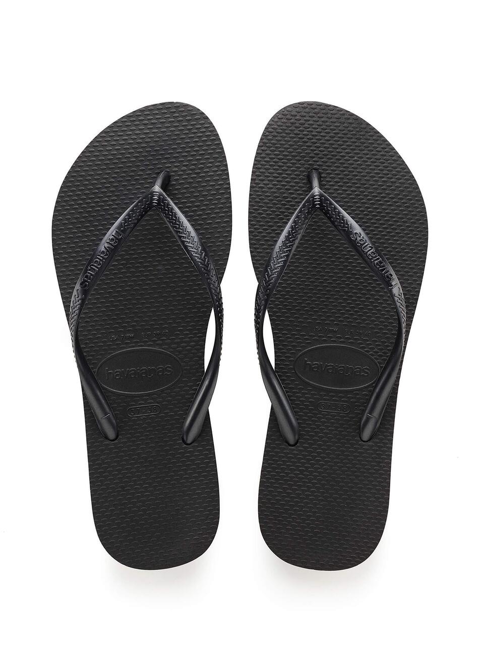 HAVAIANAS WOMEN'S FLIP FLOP SANDALS, BLACK(BLACK), 9-10
